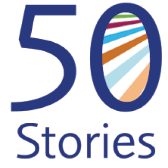 50 stories logo